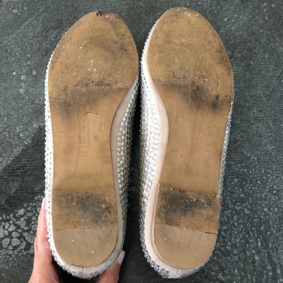 Steve Madden Flats Taupe Rhinestone, size 8 - Picture 4 of 6